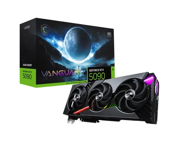 MSI GeForce RTX 5090 32G VANGUARD OC 32GB GDDR7 512 Bit DLSS 4 Gaming (Oyuncu) Ekran Kartı - Image 1