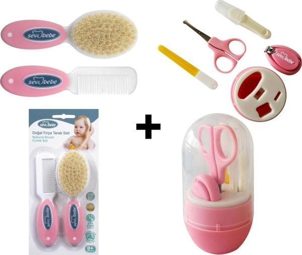 Sevi Bebe Naturel Fırça Tarak +bebek Tırnak Bakım Seti - Image 1