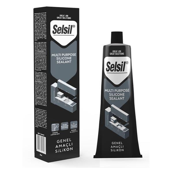 Selsil Genel Amaçlı Tüp Silikon BEYAZ 50 ml. - Image 1