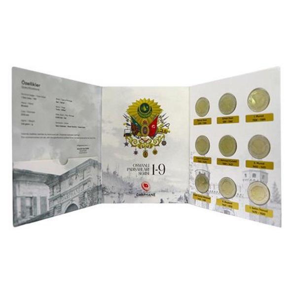 AgaKulche Osmanlı Padişahları Bimetal 9'lu Para Seti - Image 1