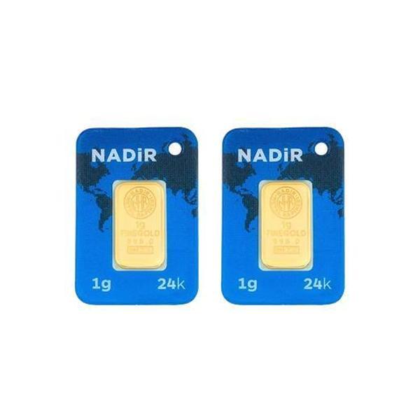 AgaKulche 24 Ayar 2 Adet 1 gr 995 Nadir Külçe Altın - Image 1