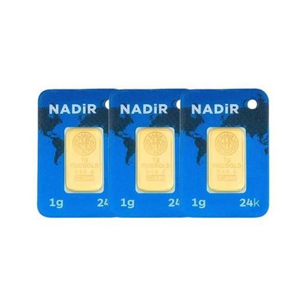 AgaKulche 24 Ayar 3 Adet 1 gr 995 Nadir Külçe Altın - Image 1