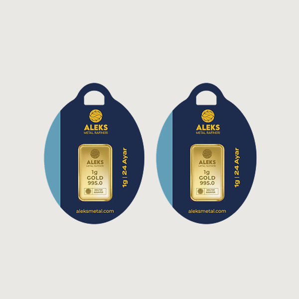 AgaKulche 24 Ayar 2 Adet 1 gr 995 AMR Külçe Altın - Image 1