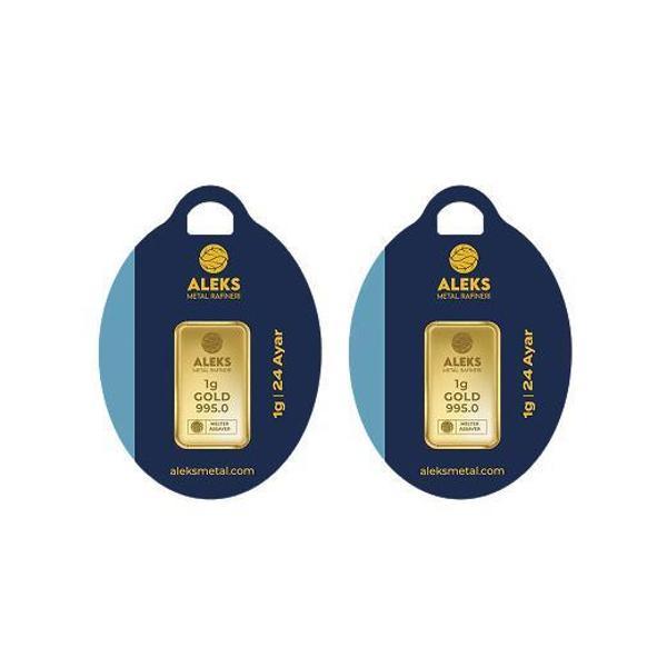 AgaKulche 24 Ayar 2 Adet 1 gr 995 AMR Külçe Altın - Image 1