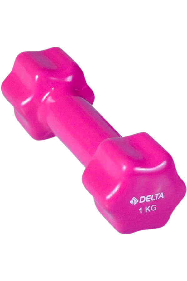 Delta 1 Kg Pvc  Dambıl Ağırlık Pembe - Image 1