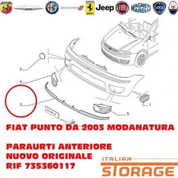 Punto 2003-2005 Ön Tampon Bandı Oem No (735360117) - Image 1