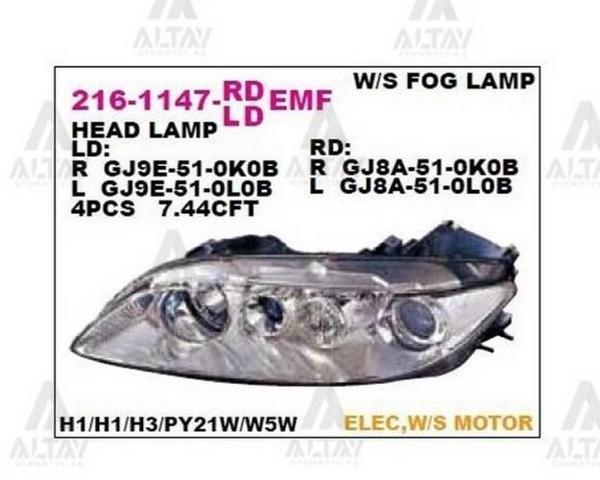Far Mazda-6 2003-2006 Motorlu Sağ (1 Adet) (Oem No: Gj6A-51-0K0C) - Image 1