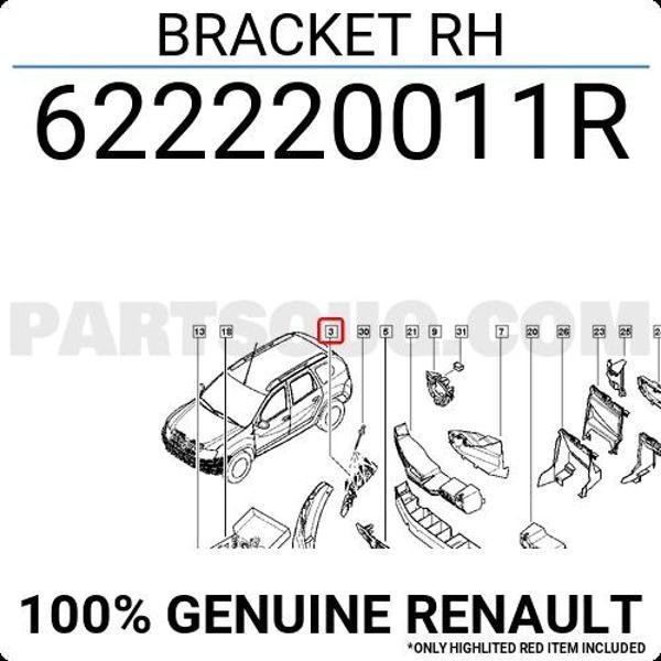 Renault Duster 2010- Ön Tampon Braketi Sağ Oem No (622220011R) - Image 1
