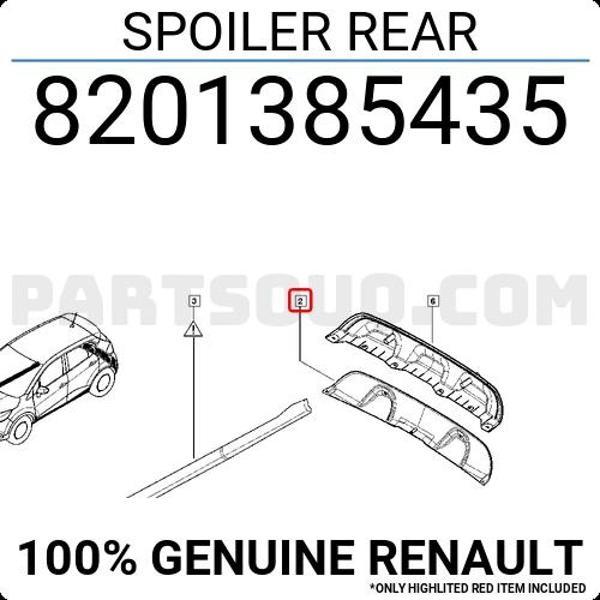 Captur Arka Tampon Bakaliti Siyah 2013- Oem No (8201385435) - Image 1