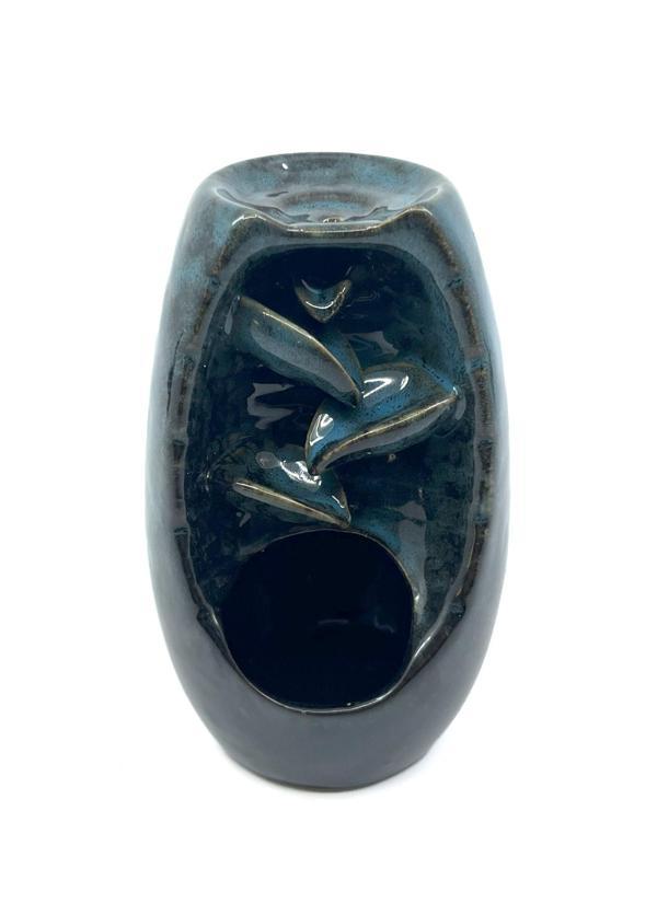 Geri Akışlı Buhurdanlık ve Tütsülük Seramik - Mavi - Image 1