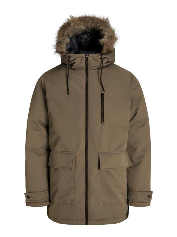 Jack & Jones JJCHARLIE Detachable Faux Fur Parka Erkek Kürk Detaylı Parka - Şık ve Fonksiyonel  - Image 1