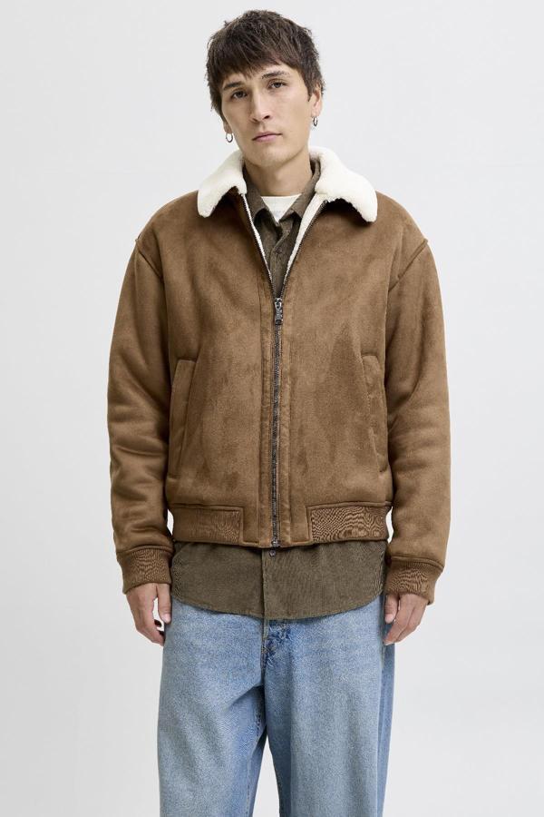 Erkek JPRCCLUKE Bomber Ceket – Siyah, Yüksek Kalite, Fermuarlı, Uzun Kollu, Günlük Kullanıma Uygun  - Image 1