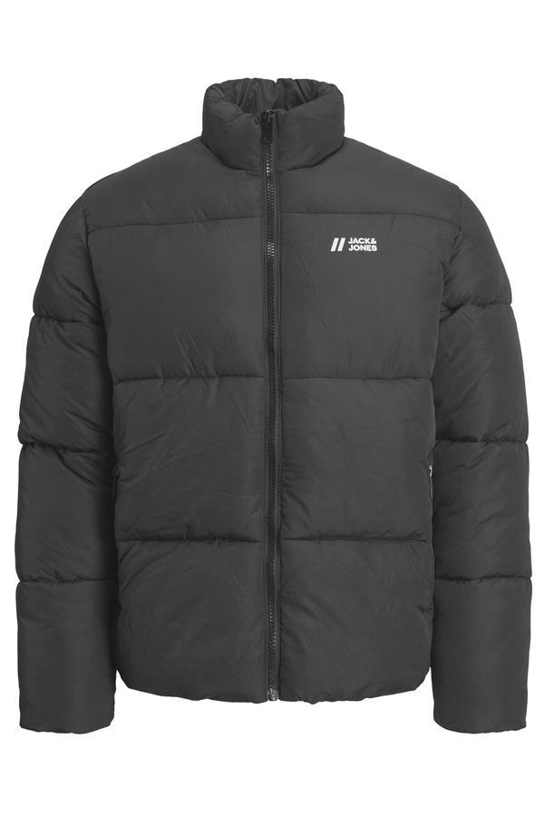 Erkek JJMAX Puffer Mont – Siyah, Dik Yaka, Su Geçirmez, Regular Fit, Kışlık Şişme Mont  - Image 1
