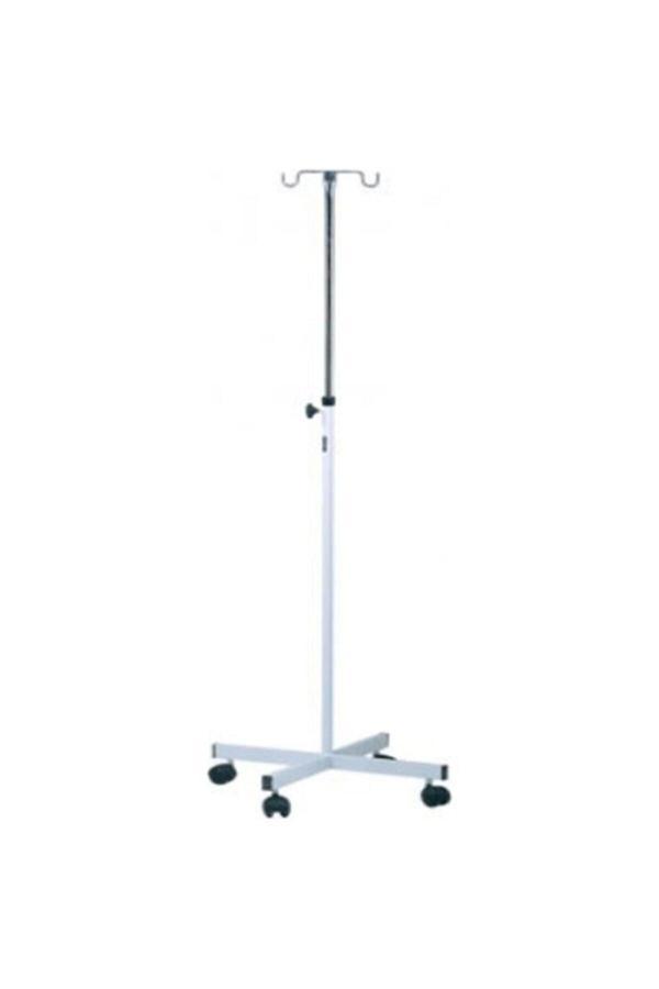 Nasip Medikal Serum Askısı - 4 Ayaklı Tekerlekli Serum Askılığı - Boyu Ayarlanabilir Serum Askılığı - 2 Kancalı - Image 1