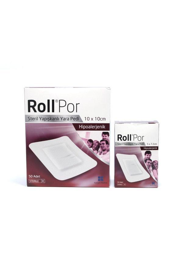 Roll Por 10X10 Cm 50Li Steril Yapışkanlı Yara Pedi-Por 5X7.2 Cm 50Li Steril Yapıkanlı Yara Pedi - Image 1