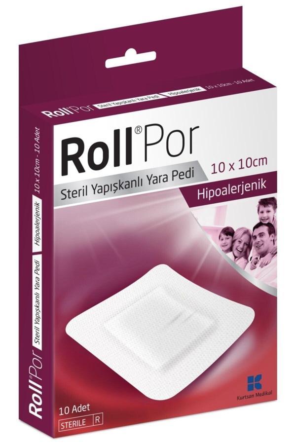 Roll Por 10 X 10 Cm Steril Yapıkanlı Yara Pedi 10 Adet - Image 1