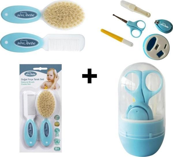 Sevi Bebe Naturel Fırça Tarak +bebek Tırnak Bakım Seti - Image 1