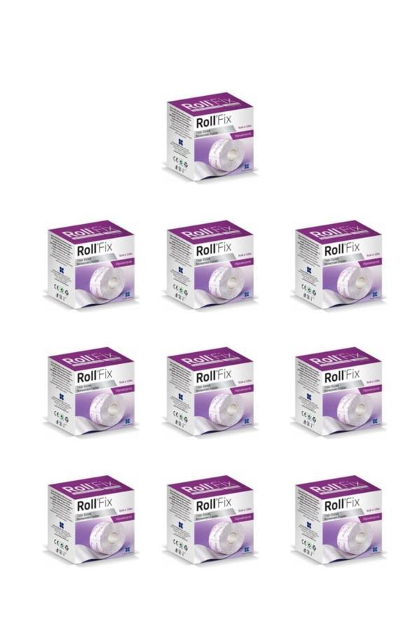 Rollfix Roll Fix Elastik Sabitleme Bandı Hipoalerjenik Flaster 5 Cm X 10 M 10 Adet - Image 1