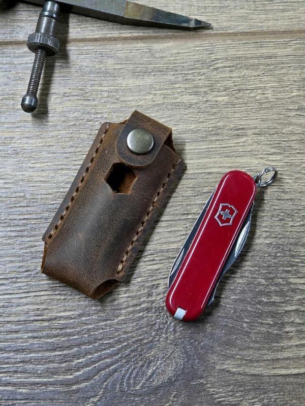 TAMSET Victorinox 58mm Çakılar İçin Deri Kılıf Koyu Kahve - Image 1