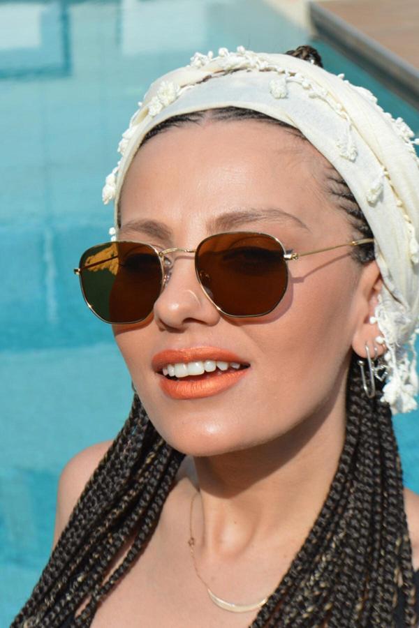 By Harmony Unisex Kahverengi Güneş Gözlüğü Bh Db319 - Image 1