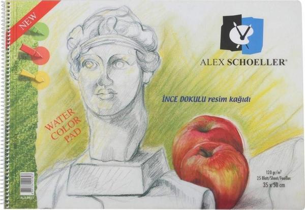 Alex Schoeller 120 gr 25 Yaprak Spiralli Resim Defteri / ALX.0816 25 x 35 cm - Image 1