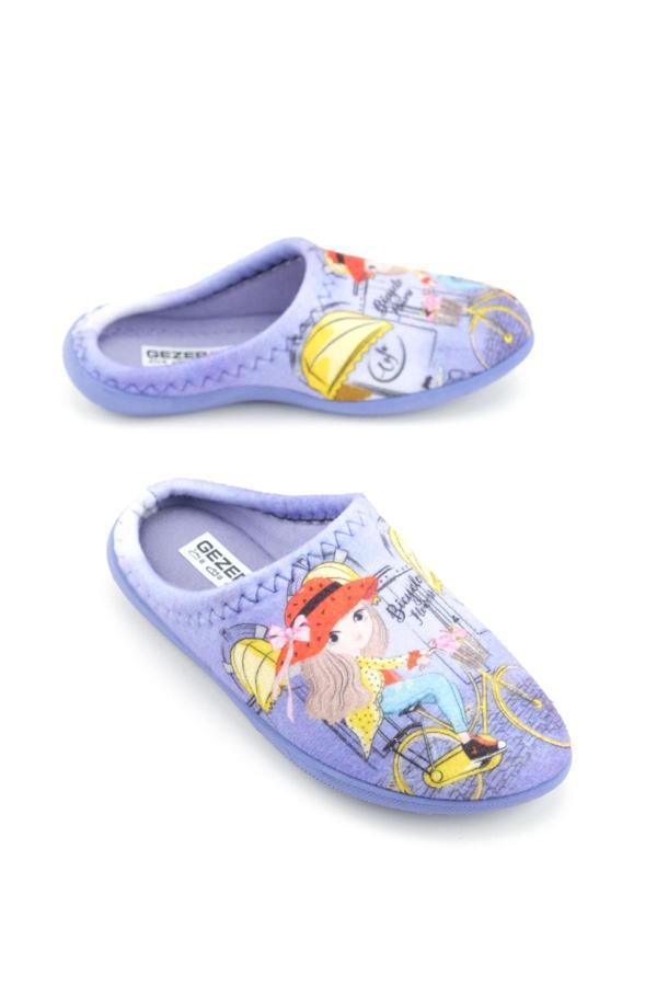 Gezer 15385 Kız Çocuk Kışlık Rahat Taban Ev Halı Terliği - Image 1