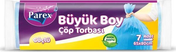 Parex Güçlü Büyük Boy Çöp Torbası 65 x 80 cm 7'li - Image 1