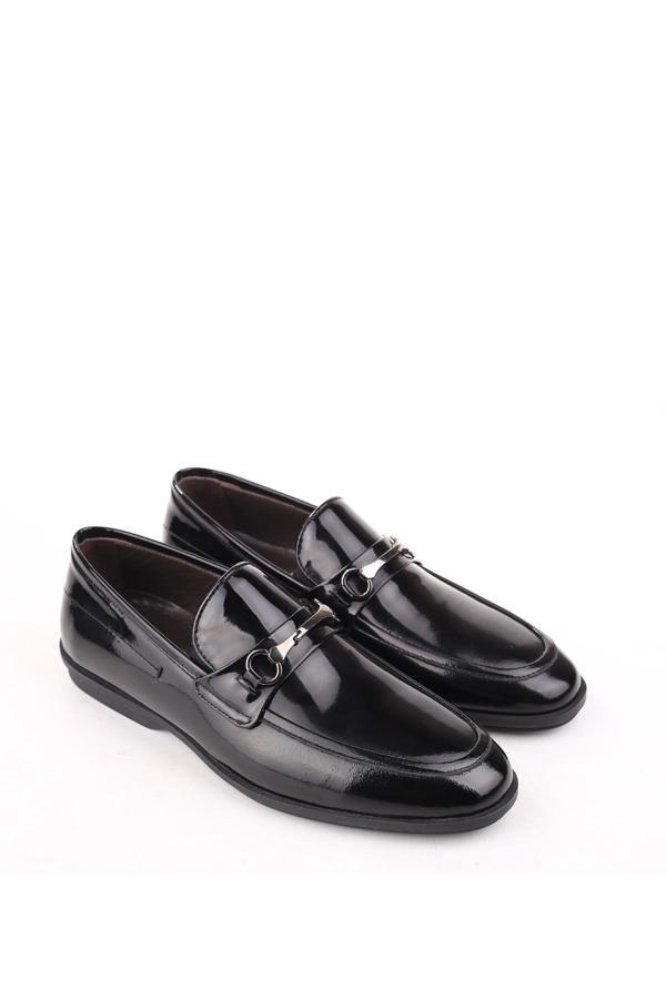 Montana 311 Erkek Hakiki Deri Günlük Rugan Babet Ayakkabı - Image 1