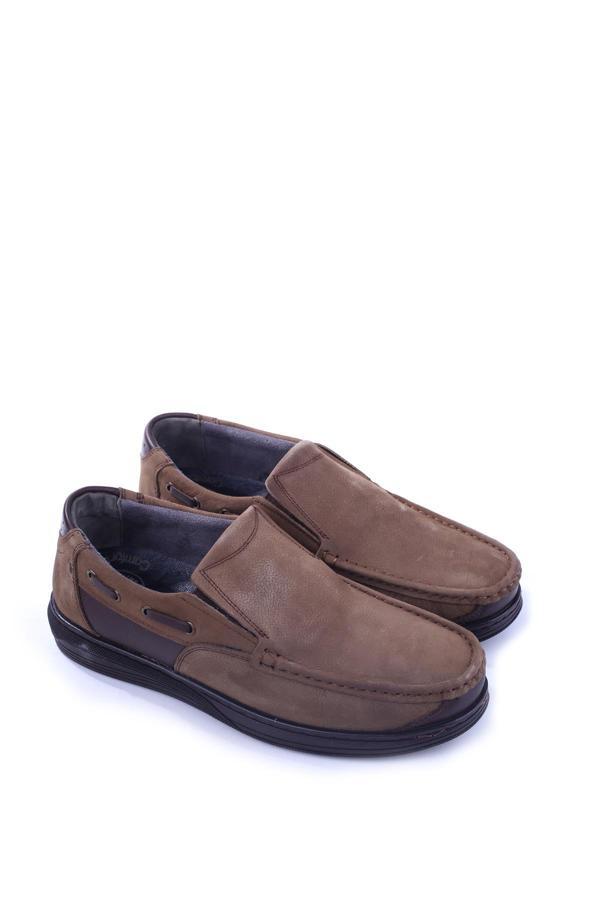 Papuç Sepeti Erkek Hakiki Nubuk Deri Kauçuk Taban Günlük Ayakkabı - Image 1