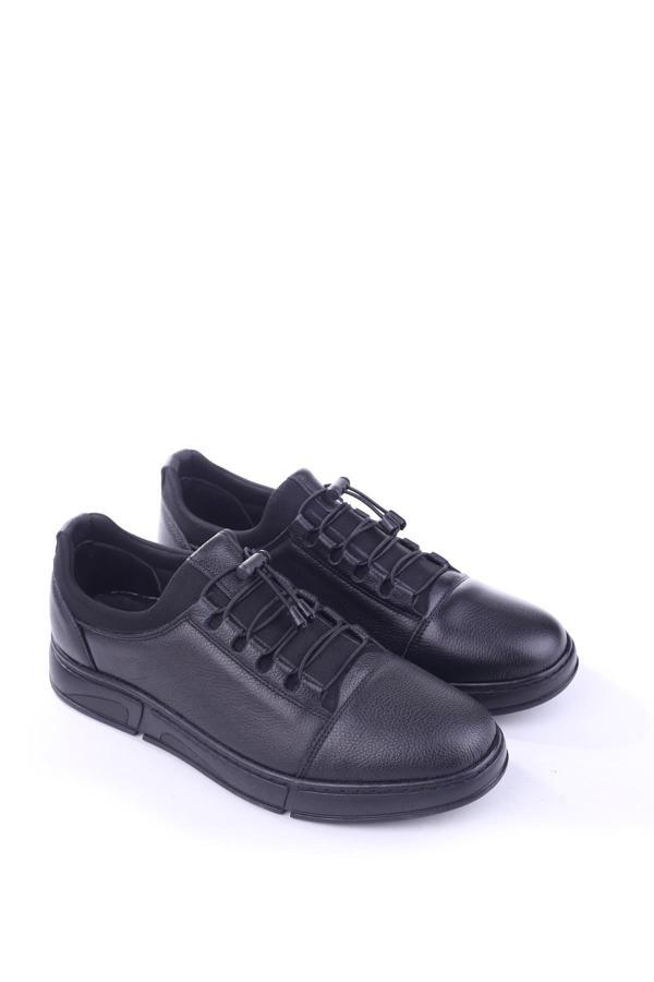 Papuç Sepeti 584 Hakiki Deri Streç Bağcıklı Günlük Erkek Ayakkabı - Image 1