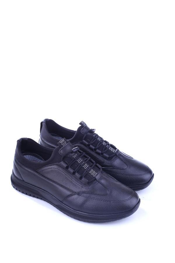 Papuç Sepeti 525 Hakiki Deri Streç Bağcıklı Günlük Erkek Ayakkabı - Image 1