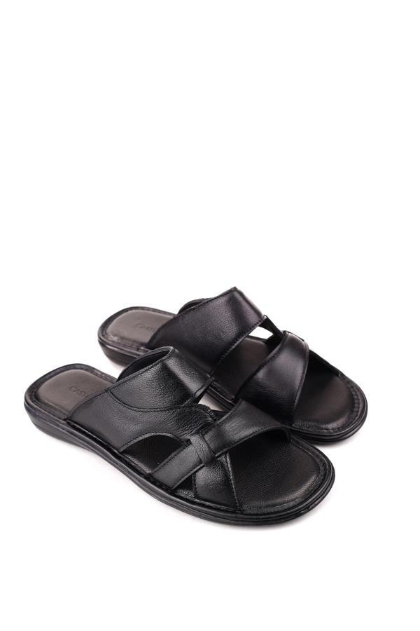 Castle Black 8521 Erkek Ortopedik Taban Hakiki Deri Terlik - Image 1