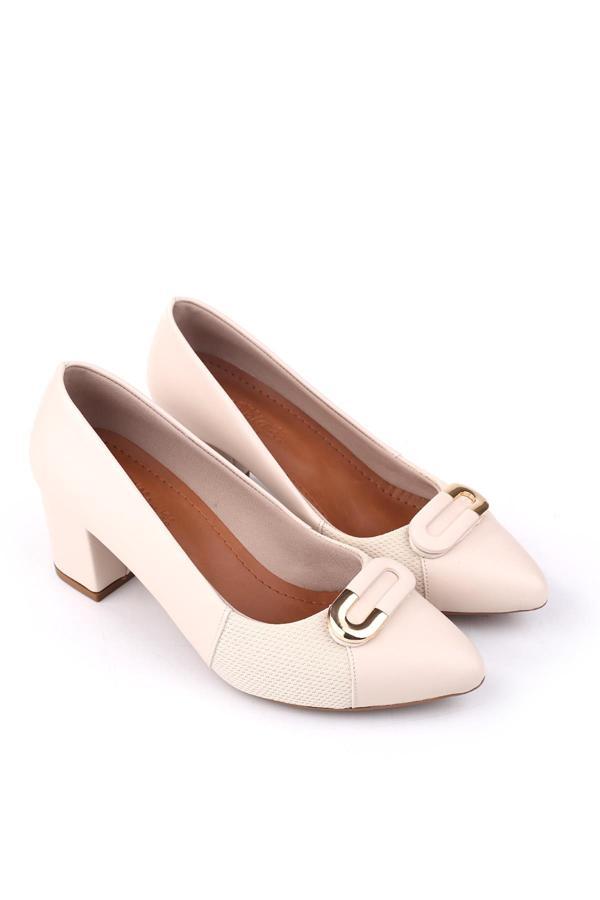 Papuç Sepeti 943-2 Kadın 6 Cm Kare Topuklu Rahat Ayakkabı - Image 1