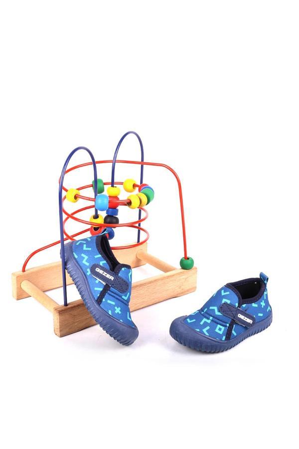Gezer 02733 Erkek Bebek Kışlık Cırtlı Günlük Okul Kreş Panduf Ayakkabı - Image 1