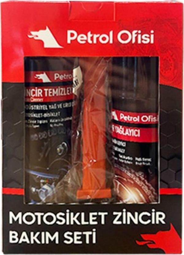 Petrol Ofisi Motosiklet Zincir Bakım Paketi Fırça Temizleyici Yağlayıcı - Image 1