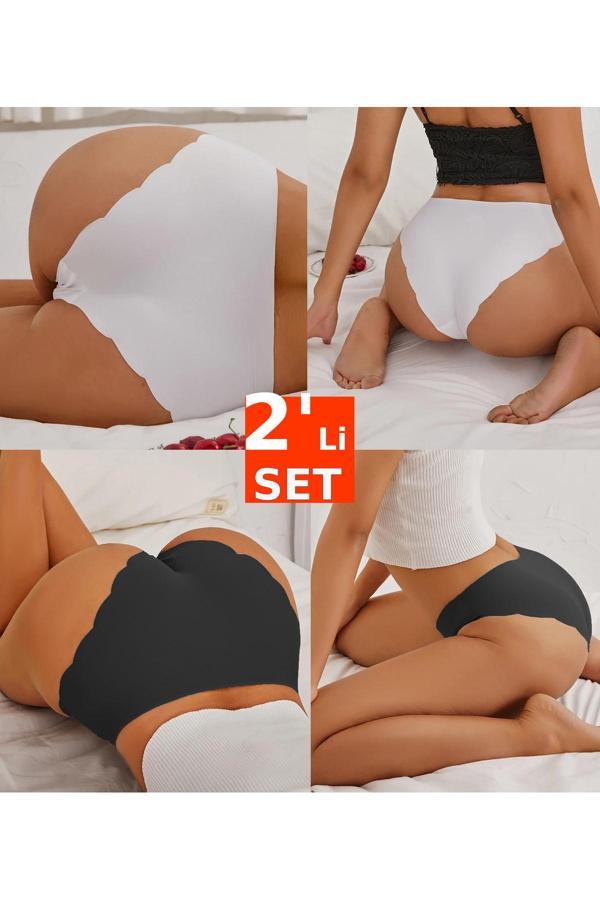 Benim Olmalı Gerçek Lazer Kesim Dikişsiz Külot 2'Li Set Dikişsiz Kilot Iz Yapmayan Külot İç Göstermeyen Külot - Image 1