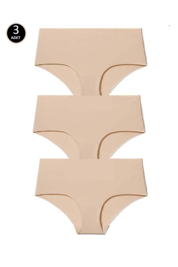 Gecko Collection Gecko Yüksek Bel Lazer Kesim Toparlayıcı Iz Yapmaz Kadın Külot 3'Lü - Image 1