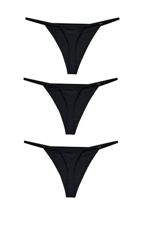 Gecko Collection Gecko Kadın String Tanga Ipli Ip Lastikli 3 Adet - Image 1