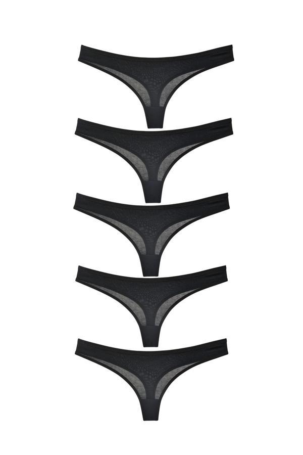 Yok Yok Collection Gecko Kadın String Tanga Lastikli Külot 5 Adet - Image 1