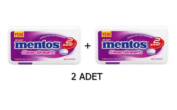 Mentos 2 Saat Clean Breath Orman Meyve Aromalı Şeker 21G (2 ADET) - Image 1