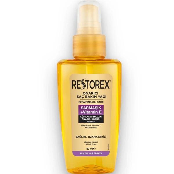 Restorex Sarmaşık Vitamin E Onarıcı Saç Bakım Yağı 80 ml - Image 1