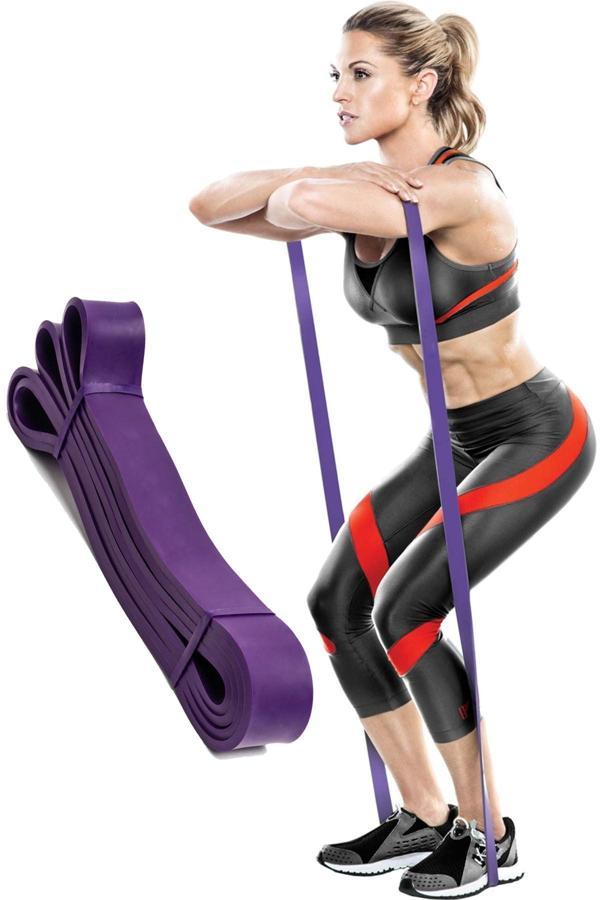 Jet Fitness Resistance Powerband 32 Mm Mor Güç Bandı En Sert Direnç Lastiği Pilates Latex Aerobik Squat - Image 1