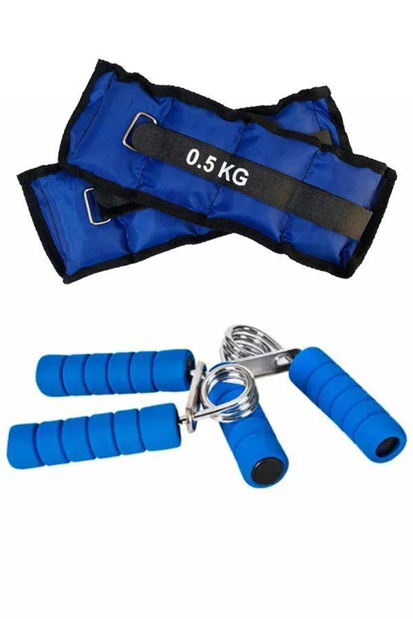 Jet Sünger Kaplı 1 Çift El Yayı Ve 2Li El Ayak Ağırlığı  Kum Torbası Seti 0.5 Kg - Image 1