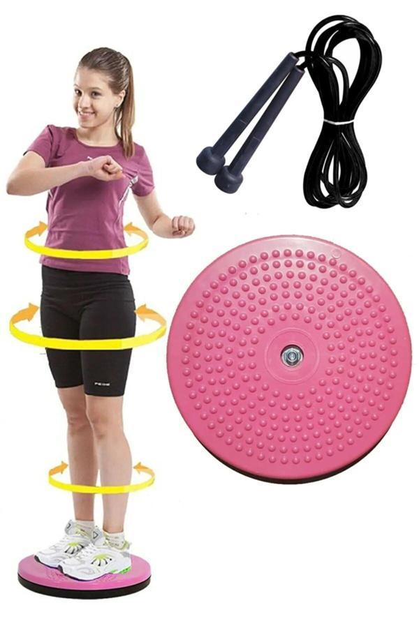 Jet Twister Disk Bel Inceltici Dönen Disc + Atlama Ipi Kondisyon Spor Aleti Incelme Seti - Image 1