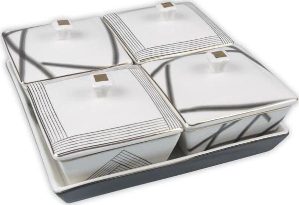 Mikasa Moor Bella Grey 5 Parça Kahvaltılık Seti 19 x 19 Cm - Image 1