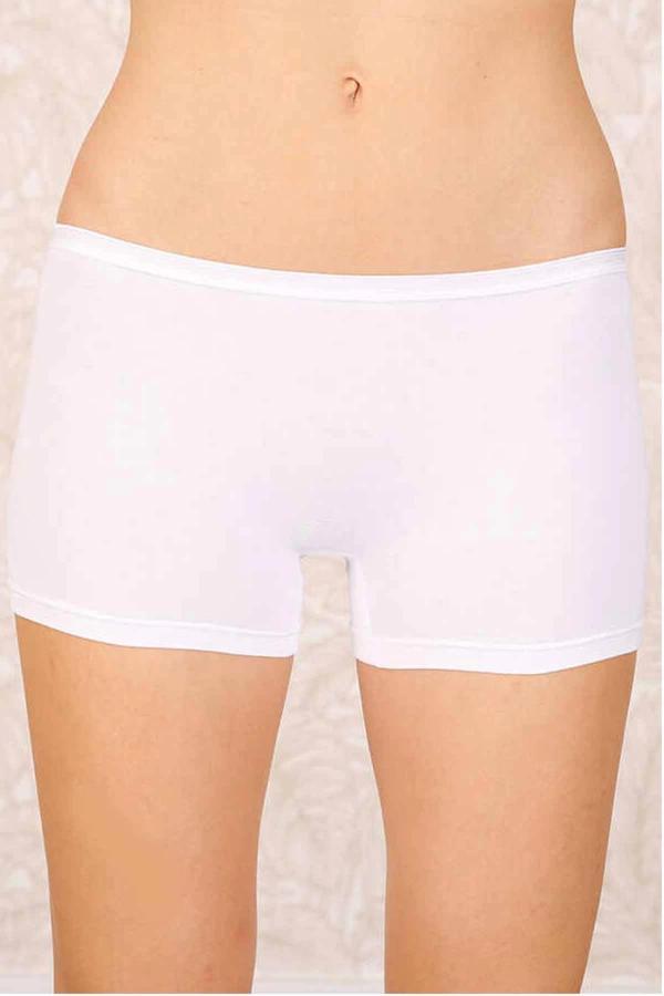 Likralı Süprem Bayan Boxer Short Beyaz 2100B - Image 1