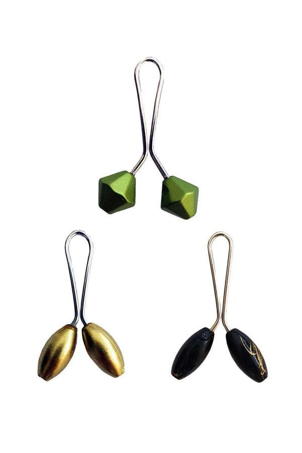 3 Adet Tesettür Eşarp ve Şal Klipsi Sarı Siyah Yeşil - Image 1