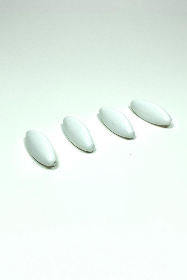 4 Adet Plastik Çengelli Eşarp Ve Şal İğnesi Beyaz 4 cm - Image 1