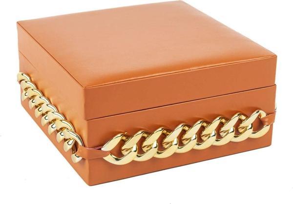 Mikasa Moor Turuncu Glod Takı Kutusu 22x22x11cm - Image 1