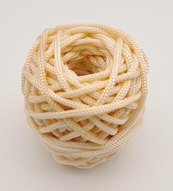 Çanta Aksesuar 5 mm Krem Renk Polyester Makrome - Image 1